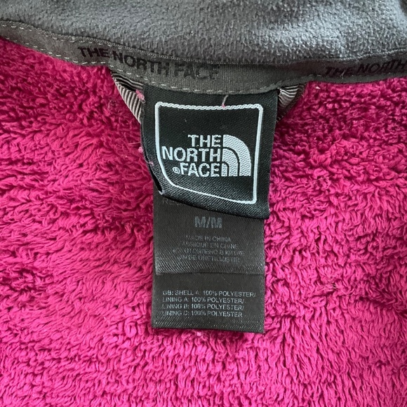 The North Face Osito Fleece Jacket Sz M Red Full Zip Camping Athleisure Cozy - Picture 3 of 9